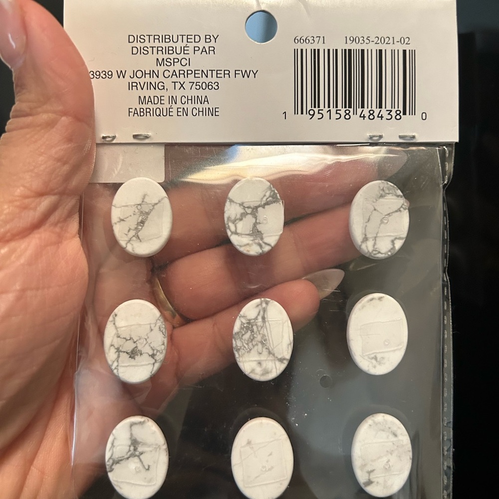 Bead landing creation - white howlite cabochons